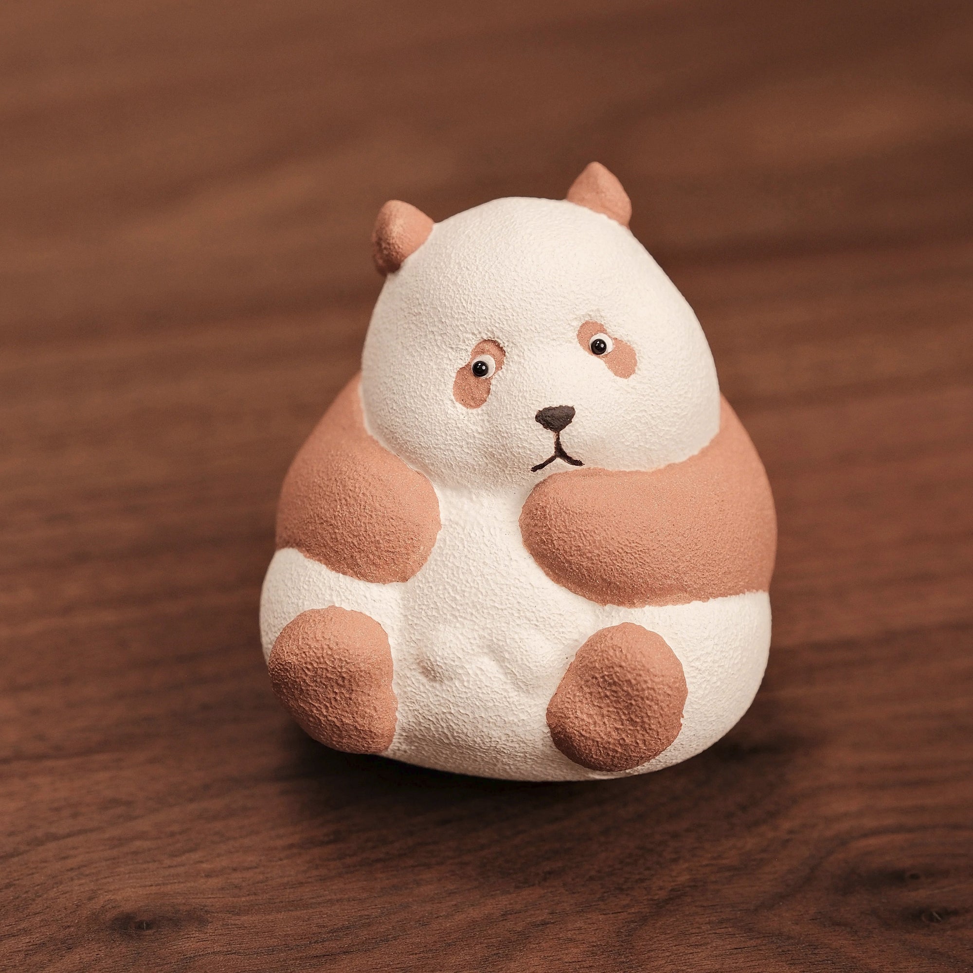 Gohobi Handcrafted Ceramic Giant Panda Tumbler Tea Pet Ornament